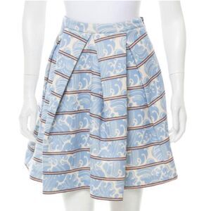 Elizabeth and James Blue and White A-Line Skater Skirt